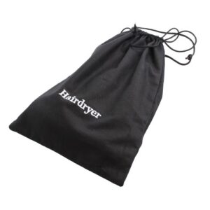 Black Embroidered Hairdryer Bag