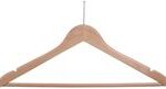 Beech Wood Guest Hanger with Trouser Bar and Security Pin